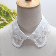 沐悠羽假領(lǐng)子女百搭領(lǐng)韓國蕾絲襯衫假衣領(lǐng)裝飾領(lǐng)子娃娃領(lǐng)季假領(lǐng) 20 長(cháng)春花繡花白
