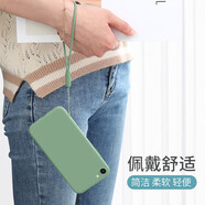 鴻偉科 手機(jī)殼保護(hù)套二合一多功能手機(jī)掛繩液態(tài)硅膠掛脖鏈旋轉(zhuǎn)吊工牌胸牌鑰匙扣殼套 短硅膠掛繩-綠色