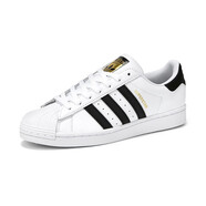 ADIDAS阿迪達斯經(jīng)典黑白金標(biāo)貝殼頭運動板鞋三葉草SUPERSTAR休閑鞋 EG4958 Jennie同款 40