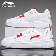 李寧（LI-NING）鞋子男鞋2024秋冬季新款運(yùn)動板鞋男厚底低幫經(jīng)典休閑鞋增高小白鞋 標(biāo)準(zhǔn)白/朱砂紅 41