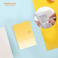 國譽(yù)（KOKUYO）雙螺旋裝訂本淡彩曲奇學(xué)生辦公筆記本子線(xiàn)圈本 8mm 【淡彩曲奇/橫線(xiàn)】pp面A6 黃