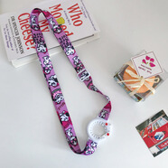 樂(lè )往 抖音網(wǎng)紅款礦泉水飲料瓶背帶繩水瓶背帶便攜背帶水杯水瓶扣掛繩水杯背帶背水帶卡扣 紫色史努比