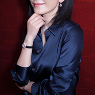 larren fitty法式輕奢重磅真絲襯衫女長袖新款純色桑蠶絲上衣修身顯瘦職業(yè)襯衣 藏青色 M