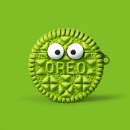 范塔希 新款oppo free3保護套oppo enco Free3藍牙耳機殼創(chuàng  )意卡通耳機保護套 抹茶綠餅干 oppo Enco Free3