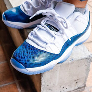 耐克（NIKE）男女鞋新款 Air Jordan 11 aj11 低幫復(fù)活節(jié)低幫休閑籃球鞋 CD6846-CD6847-102藍(lán)蛇 35.5