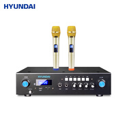 HYUNDAI現(xiàn)代家庭ktv音響功放機(jī) 家用卡包音箱專用 高保真藍(lán)牙無線大功率音樂功放 K660功放（無線話筒）