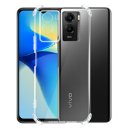 拓蒙 適用于vivo四角防摔氣囊手機殼鏡頭全包保護套透明加厚硅膠散熱男女款一體防滑后蓋軟殼 vivoY72t 5G/V2164A/6.58英寸 全包氣囊透明殼+手機膜