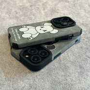 期尚潮牌暴力熊iPhone14Promax手機殼耐臟保護套蘋(píng)果14全包皮質(zhì)13硅膠12鏡頭新款16Pro 白色【小羊暴力熊】 iPhone 14Pro Max