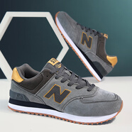 新百倫574學(xué)生新款秋冬款情侶鞋男鞋官方國產(chǎn)女鞋運動(dòng)紐百倫體考跑步鞋 574碳灰金 40