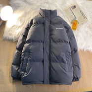 依如風(fēng)加絨棉服男士新款冬季晉江面包羽襖子絨服潮牌沖鋒棉衣男士外套男 灰色 XL（推薦120-150斤）