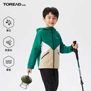 探路者（TOREAD）旗艦 兒童外套男中大童裝秋冬季款保暖防風(fēng)軟殼運(yùn)動服 暖卡其 160