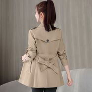 風(fēng)衣女短款英倫風(fēng)2025春秋季新款氣質(zhì)休閑時(shí)尚高級休閑短外套女 卡其色 L_100-115斤