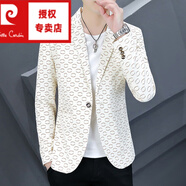 皮爾卡丹（pierre cardin）2025男裝春季休閑西裝外套男春天薄款個(gè)性西服春秋款男士單西 白色 2XL