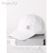 Rogosky專柜潮牌帽子男女通用薄款透氣速干棒球帽時尚跑步遮陽防曬鴨舌帽 白色 可調(diào)節(jié)(55-60cm)