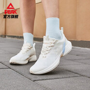 匹克（PEAK）跑步鞋男鞋運動(dòng)鞋輕彈科技低幫網(wǎng)面耐磨透體考氣百搭跑鞋 帆布白（女款） 35碼