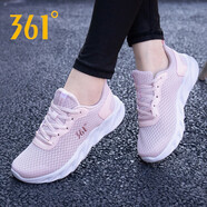 361度女鞋運(yùn)動(dòng)鞋女2025夏季新款361°跑步鞋透氣網(wǎng)面鞋休閑鞋旅游鞋子女 2262-粉色/白-2【網(wǎng)面】 35