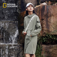 National Geographic國家地理女士連體長(cháng)裙春夏ARCHELON系列城市戶(hù)外工裝風(fēng)連衣裙 青苔綠LICHEN KHAKI 170/88A(L)
