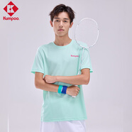 薰風(fēng)（KUMPOO）星云運動(dòng)服速干球服親膚透氣專(zhuān)業(yè)羽毛球服吸汗寬松T恤衫短袖跑步 多巴胺色系--牛油果綠色 L