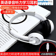 電音 頭戴式臺式電腦耳麥 主播K歌YY語(yǔ)音錄音 帶麥克風(fēng) 學(xué)生手機吃雞聽(tīng)聲辯位帶話(huà)筒 游戲耳機 白色DT-326  內置聲卡 - USB接口