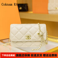 CoknamKtevm香奈小香兒包包女包奢侈新品牌2024新款時(shí)尚小金球包鑲鉆單肩斜挎 米色G（情人節(jié)禮物送女友老婆）