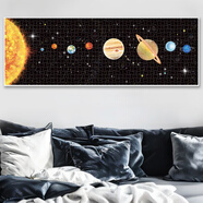 古部成人拼圖1000片 太陽系星空藍(lán)卡絲絨拼圖家居裝飾生日禮物禮品