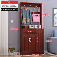 沫春 歐式鞋柜門(mén)廳柜經(jīng)濟型實(shí)木客廳玄關(guān)柜多功能組裝白色簡(jiǎn)約現代鞋架 三門(mén)【帶衣架】 組裝