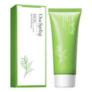 一枝春（OneSpring）一枝春綠茶水潤清透潔面乳清爽不緊繃滋潤肌膚清潔油垢洗面奶 100  100g