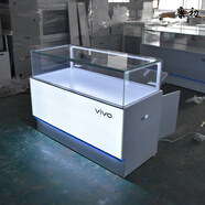 康初 移動(dòng)vivo珠寶OPPO手機(jī)柜臺(tái)定制靠墻前開門鐵制玻璃展示柜臺(tái)店 新款vivo柜臺(tái)1200 *550*900