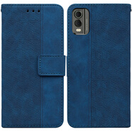 品怡適用OppoA58翻蓋插卡錢包RealmeC55幾何壓紋磁吸手機皮套 藍色 OPPO A8/A31 2020