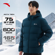 安踏速暖羽絨丨短款連帽羽絨服男冬季新款鴨絨保暖面包服防潑水外套