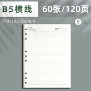 法拉蒙（faramon） 活頁筆記本子文具商務(wù)辦公會議記錄隨身記事本加厚可拆卸環(huán)扣大學(xué)生日記本可定制 B5-9孔內(nèi)芯（60張/120頁）