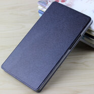 欽靈（QL） 欽靈 小米平板4保護(hù)套8.0英寸mi pad4電腦殼防摔皮套全包邊保護(hù)殼外殼翻蓋 小米平板4金沙紋純黑色+鋼化膜