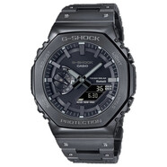 CASIO卡西歐男表 G-SHOCK系列全自動日歷藍牙連接時尚運動休閑手表 鋼帶黑色 GMB2100BD-1A