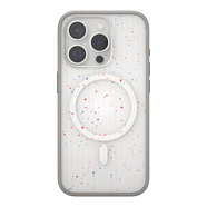 愛否適用于iPhone16ProMax磁吸光柵保護(hù)套15Pro淬煉殼瓦楞14殼全包防摔13系列膚感半透李箱手機(jī)殼 灰白（潑墨） iPhone 16