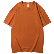 極軒（JIXUAN）純棉餐飲工作服短袖定制T恤 夏季燒烤火鍋店服務(wù)員工裝訂做印字 焦糖 XL
