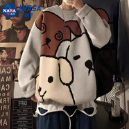 NASALIKE 半高領(lǐng)毛衣男韓版寬松慵懶風(fēng)帥氣百搭針織衫潮流學(xué)生無(wú)帽線衣 D175灰色 XL