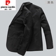 皮爾卡丹（pierre cardin）2025春秋新款休閑彈力棉質(zhì)外套男西服寬松中年小西裝爸爸潮流男裝 9808彈力黑色 XL