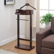 瑞真家居 落地衣架掛衣架客廳臥室實(shí)木衣帽架酒店西裝架置物架胡桃木色衣服架辦公室經(jīng)典收納衣架可移動(dòng)