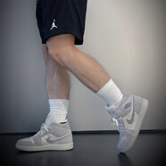 耐克（NIKE）Air Jordan 1 Mid AJ1 防滑耐磨 灰綠 男子復(fù)古休閑運(yùn)動(dòng)籃球鞋 FQ7720-002灰色 41 (260mm)