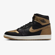 耐克（NIKE） JORDAN 1 AJ1 喬1男子高幫籃球鞋 554724 黑 帆白 金屬金DZ5485-071 42