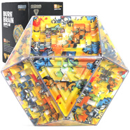 趣味童年3D立體迷宮玩具多面體兒童魔方禮物 智力球早教力旋轉迷宮球走珠 3D藝術(shù)迷宮(十四面體) 彩盒版