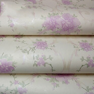 酌秀墻紙壁紙自粘宿舍墻紙翻新客廳墻壁裝飾防水防潮電視背景墻裝飾 紫色花語(yǔ) 45厘米寬