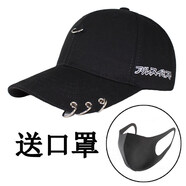 暢印 青少年帽子男潮流個(gè)性棒球帽韓版學(xué)生休閑百搭街頭鴨舌帽情侶帽 黑色三環(huán)帽(送禮品) 均碼