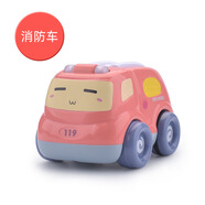 嬰兒卡通益智回力車玩具0-6個(gè)月耐摔可啃咬嬰幼兒童小汽車玩具車 回力消防車【益智玩具車】