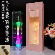 CLCEY發(fā)光底座廣州塔小蠻腰東方明珠塔小擺件微縮建筑模型創(chuàng)意生日禮物 29厘米精品禮品裝]廣州塔