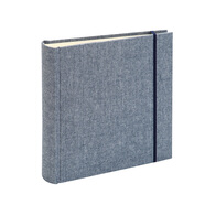 NCL仲林插袋式布藝小相冊本200張5寸/情侶插頁影集/家庭相薄照片書  藍色 NB-2UP5-BU