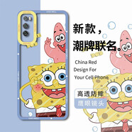 飛克斯 華為暢享20pro手機殼 暢享20/se保護套plus透明硅膠鏡頭全包防摔漸變卡通情侶軟殼 暢享20Pro【茄子海綿寶寶】