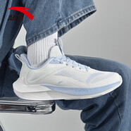 安踏（ANTA）漫步丨運動(dòng)鞋女鞋秋季款輕質(zhì)皮網(wǎng)面軟底輕質(zhì)跑鞋緩震耐磨跑步鞋女 象牙白/氧氣藍 36