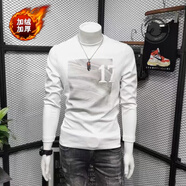 ANDSEEYOU品牌 短袖T恤男夏季男士絲光棉圓領(lǐng)t恤印花潮流修身體恤打底七夕 白色（加絨款） XL