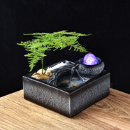 水渡煙云風車水輪擺件流水噴泉簡約現(xiàn)代家居裝飾品客廳辦公室創(chuàng)意水景禮物 92819（20*20*15CM）